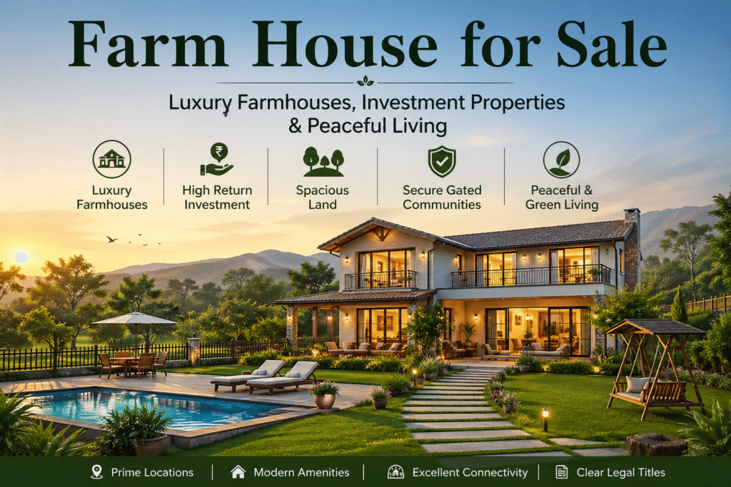 Farm House for Sale | Luxury Farmhouses, Investment Properties & Peaceful Living